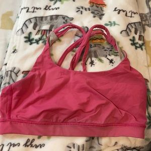 LULU LEMON SPORT BRA PINK